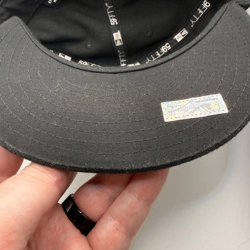 New Era 59FIFTY Miami Marlins MLB Official‎ On-Field Fitted Hat Black Size 8